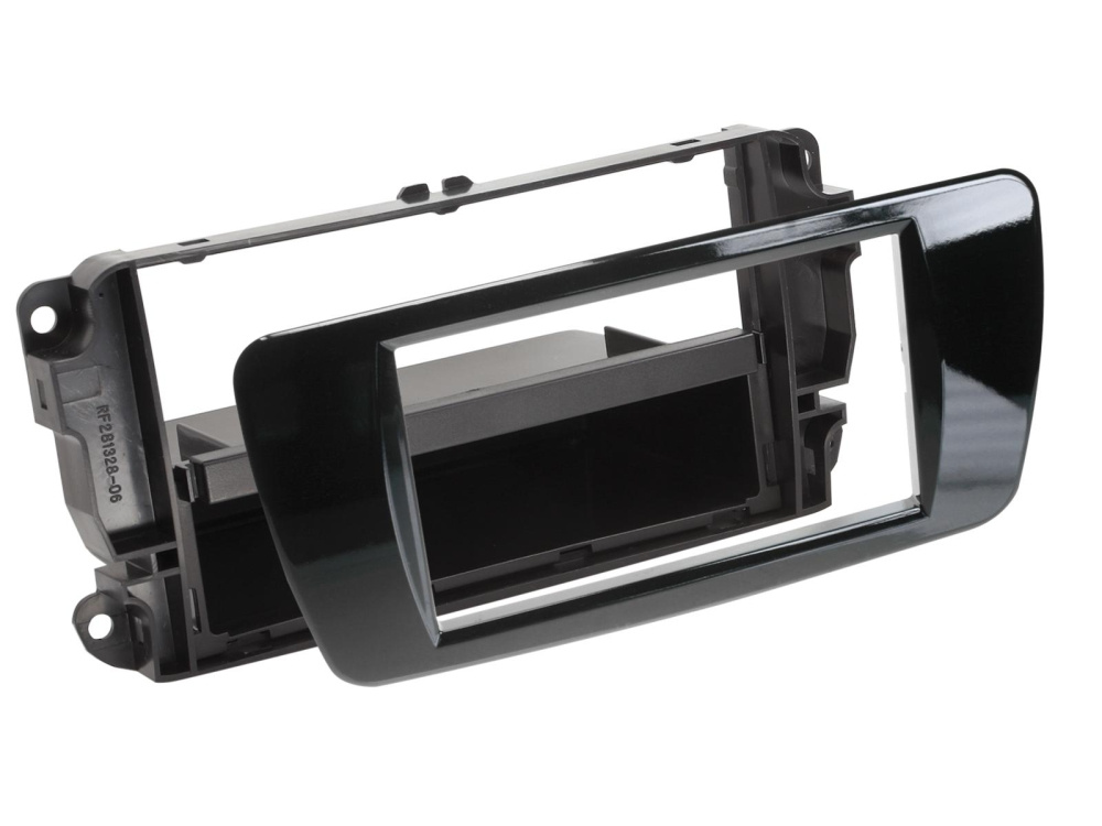 Asennuskehys 2-DIN varustetaskulla Seat Ibiza, piano musta