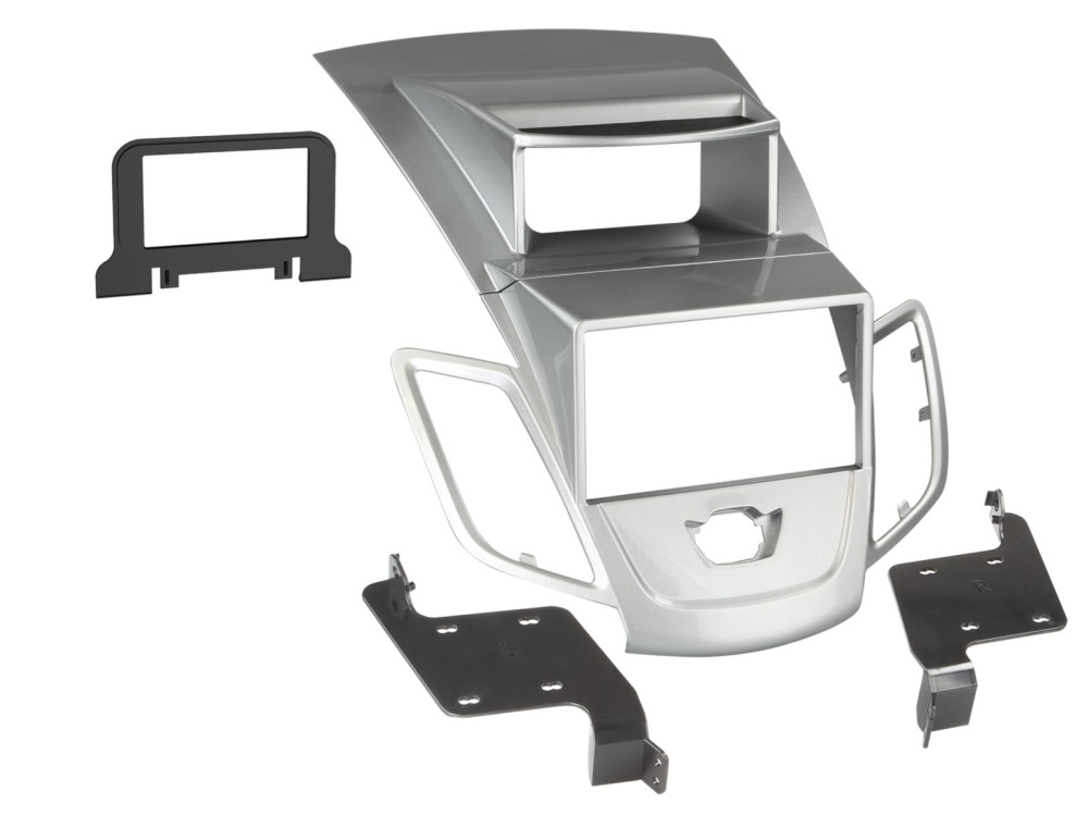 Asennuskehys 2-DIN Ford Fiesta hopea