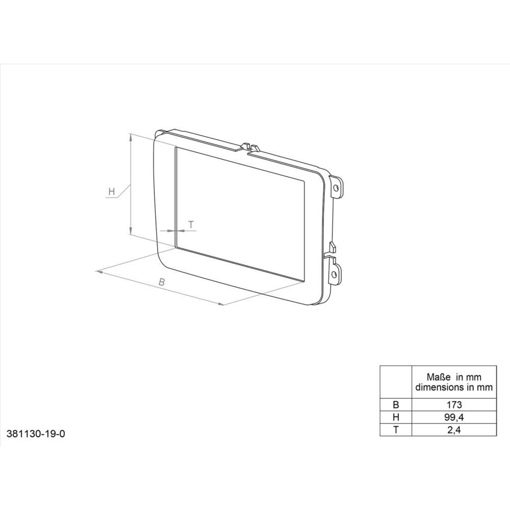 Asennuskehys 2-DIN Honda Accord, musta