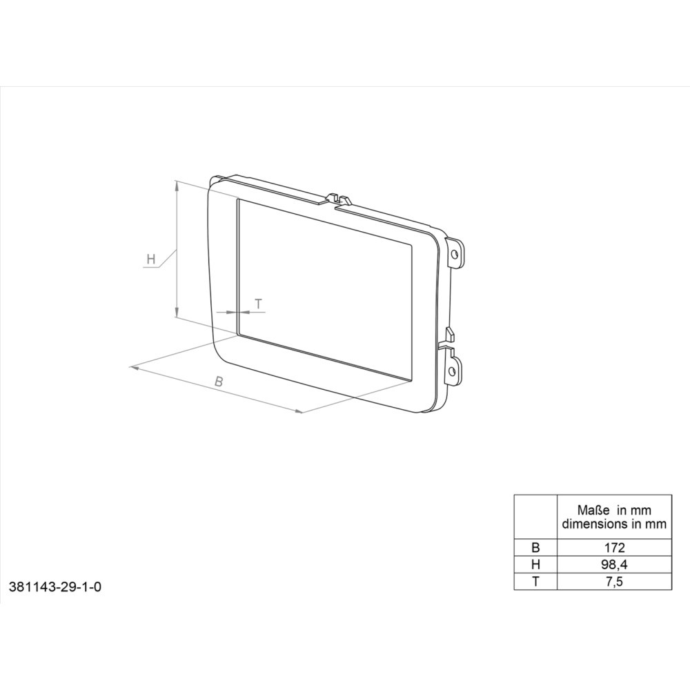 Asennuskehys 2-DIN Hyundai Tucson 07/2015-07/2018
