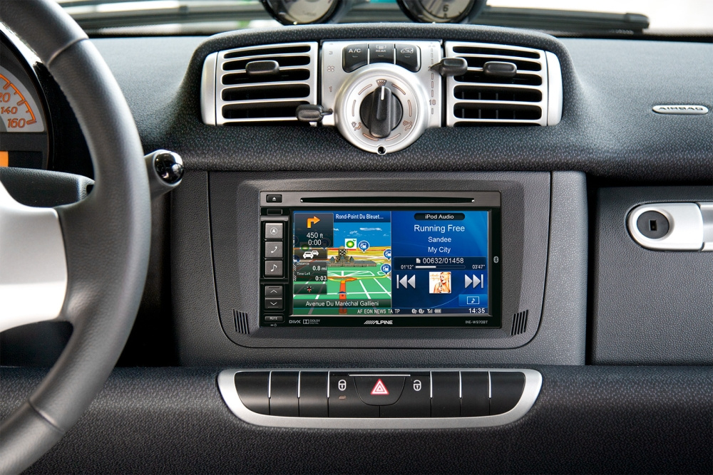 Asennuskehys 2-DIN Smart ForTwo 2010-2015, musta