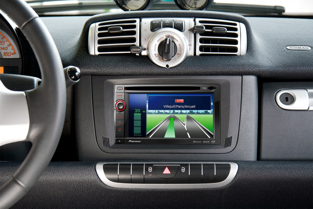 Asennuskehys 2-DIN Smart ForTwo 2010-2015, musta