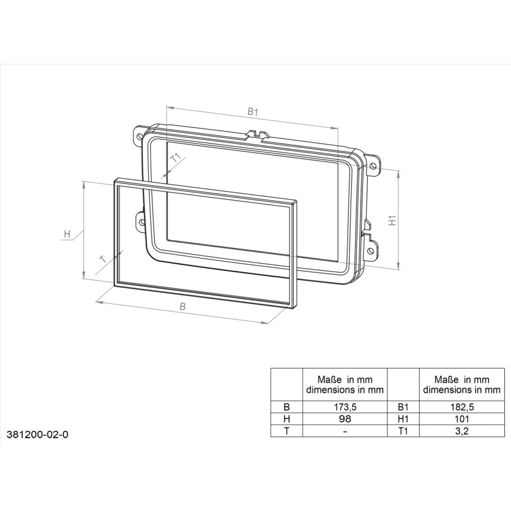 Asennuskehys 2-DIN varustetaskulla Mitsubishi Eclipse