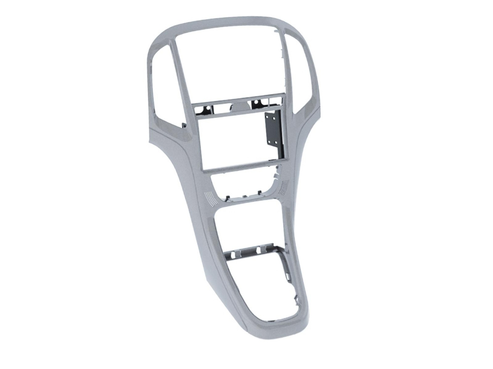 Asennuskehys 2-DIN Opel Astra J, platina hopea