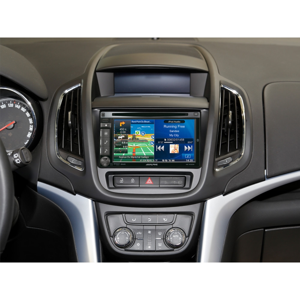 Asennuskehys 2-DIN Opel Zafira Tourer, jet musta