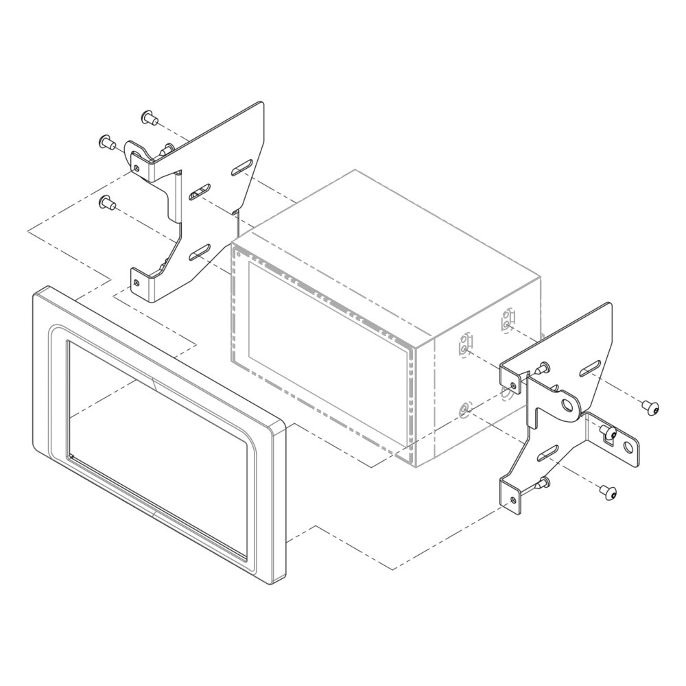 Asennuskehys 2-DIN Toyota Aygo X, piano musta
