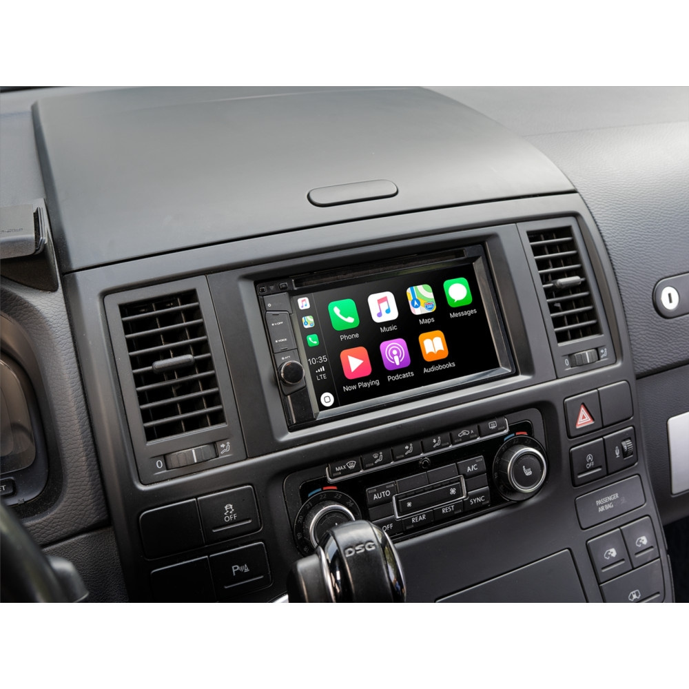 Asennuskehys 2-DIN VW T5/Touareg, musta