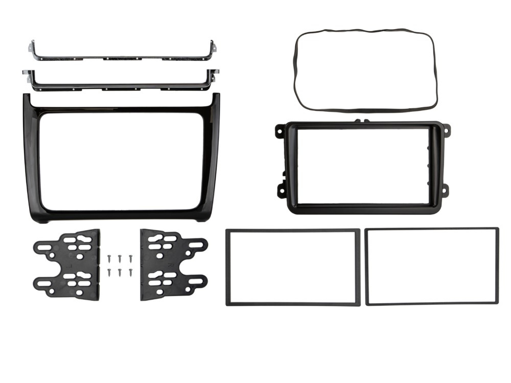 Asennuskehys 2-DIN VW Polo 2014-2017, piano musta