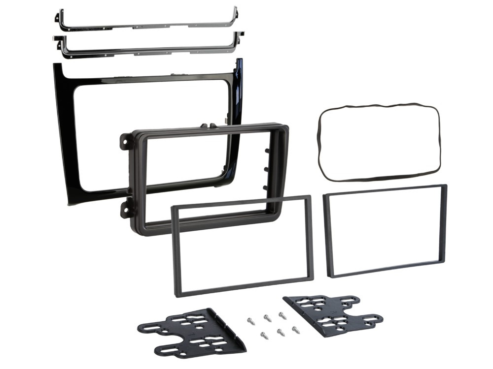 Asennuskehys 2-DIN VW Polo 2014-2017, piano musta