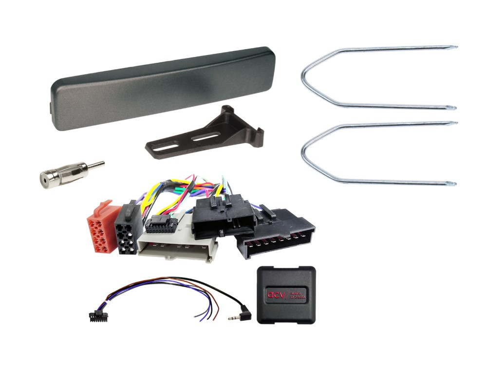 1-DIN Asennuskehys Ford antrasiitti, 8Pin/8Pin/17Pin SWC