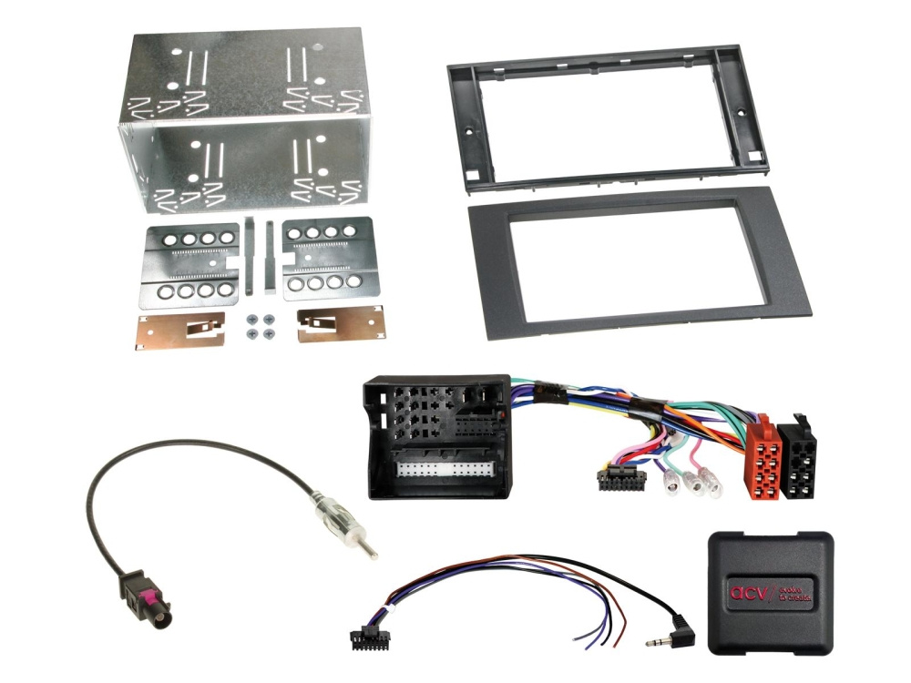 2-DIN Kit Ford musta SWC/CAN Bus/antenni Fakra