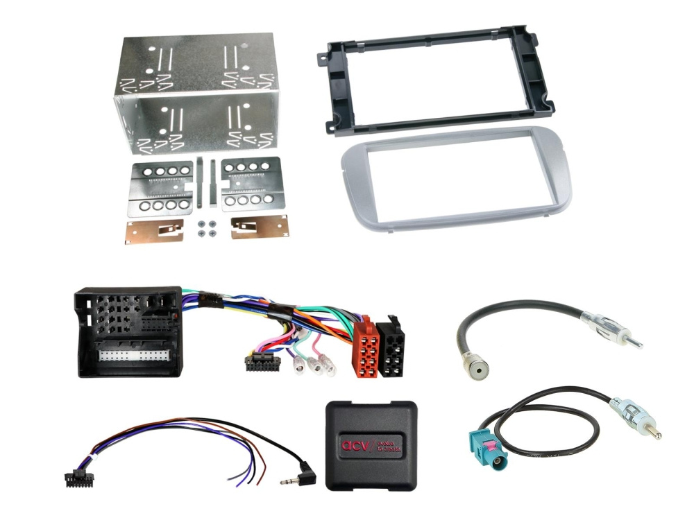 2-DIN Kit Ford erilaisille ajoneuvoille hopea SWC/CAN Bus/antenni