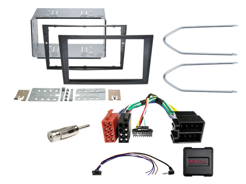 Asennussarja 2-DIN Opel musta	