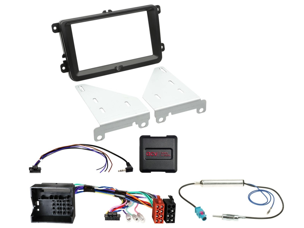 ACV Asennussarja 2-DIN Seat/Skoda/VW, musta