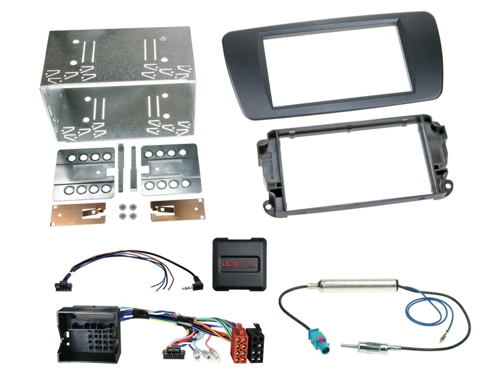 ACV Asennussarja 2-DIN Seat Ibiza 2008-2015, azabache musta