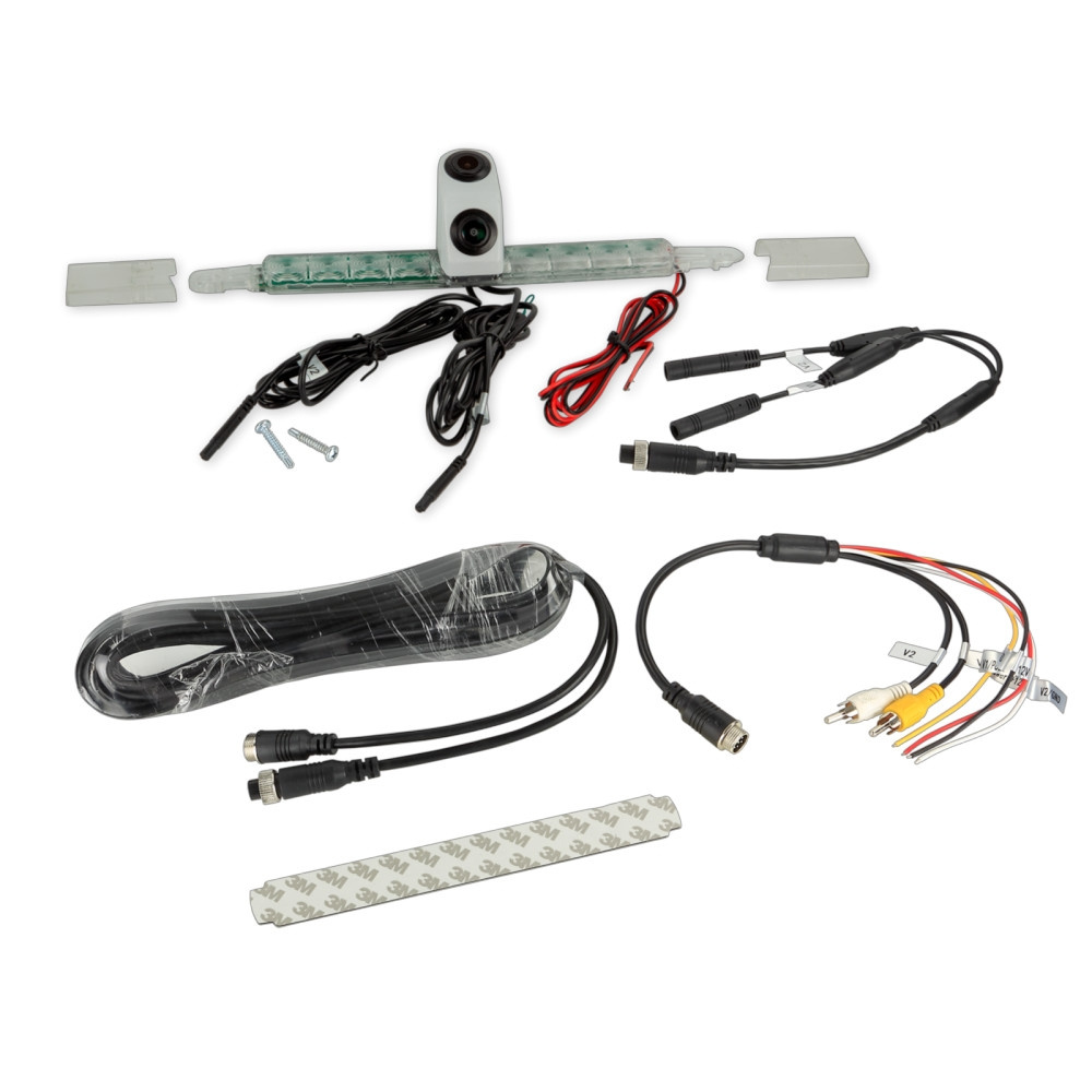 Hella takakamera jarruvalolla, valkoinen