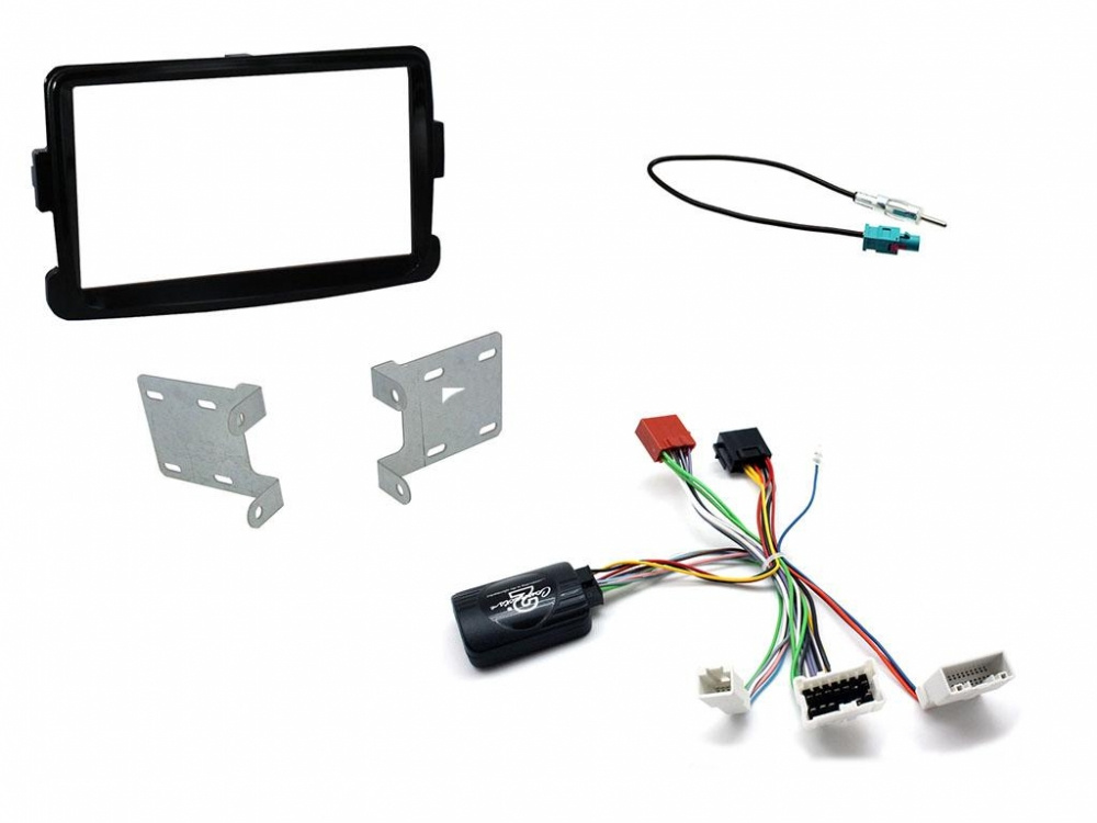 Installationskit Dacia Duster/Sandero 2012 > Dubbel-din Svart