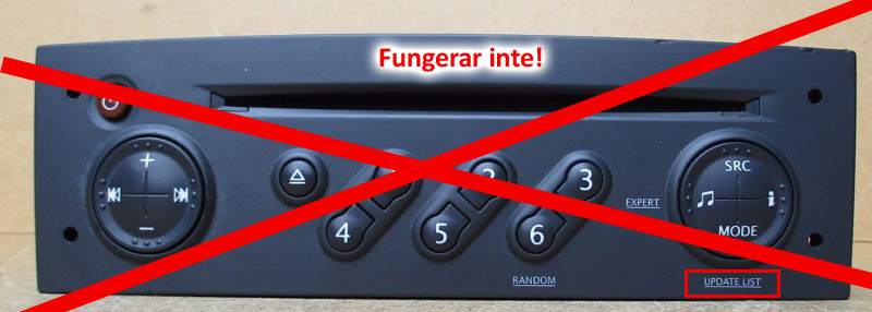 Rattstyrningskablage Renault - Lös display i instrumentbrädan