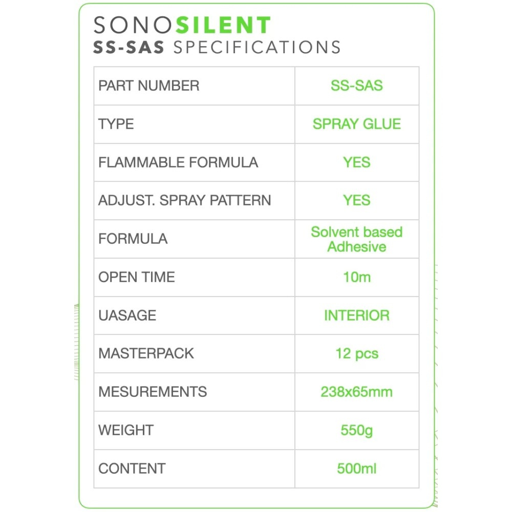 SONO Silent SS-SAS sprayliima, 500 ml