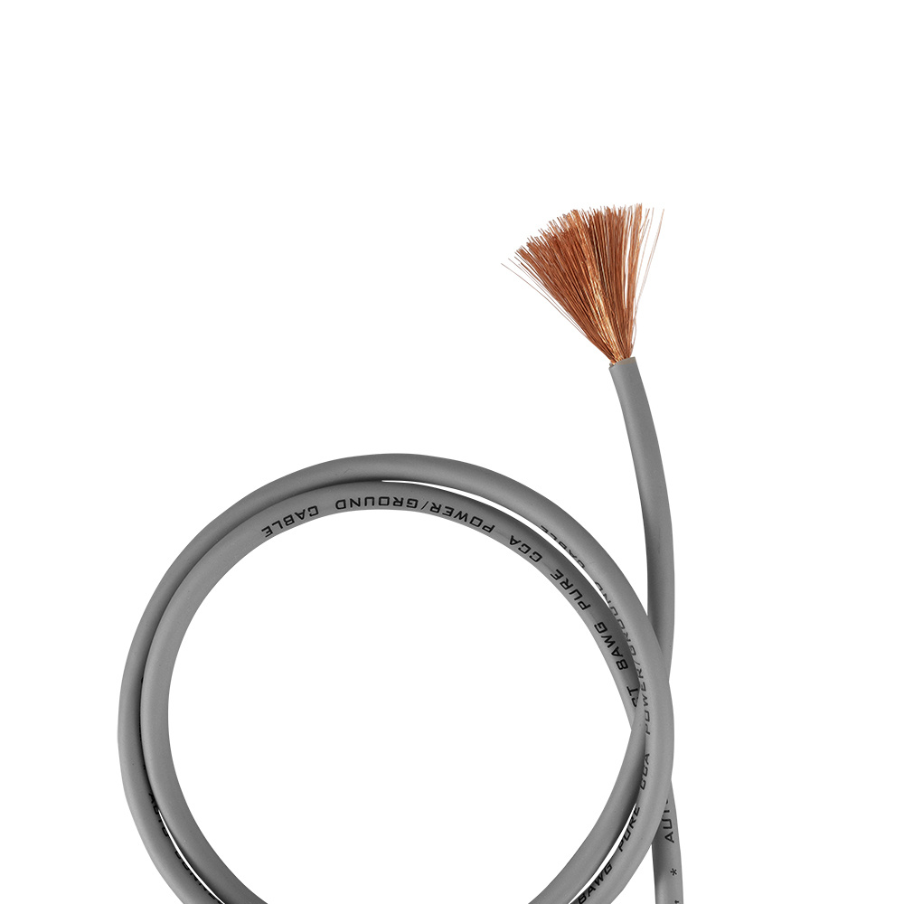 Auto-Connect 2 metrin virtajohto CCA 10mm², harmaa