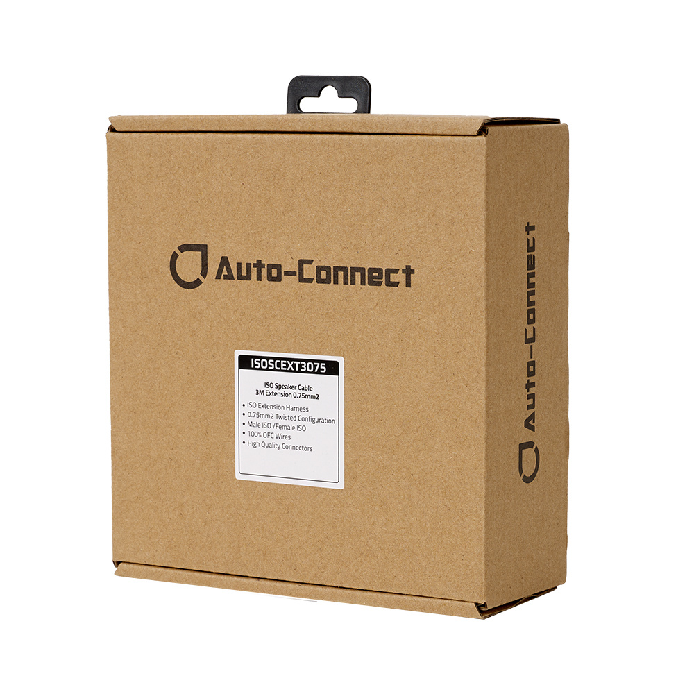 Auto-Connect ISO-ISO 3m jatko kaiuttimille, 2x0.75mm²