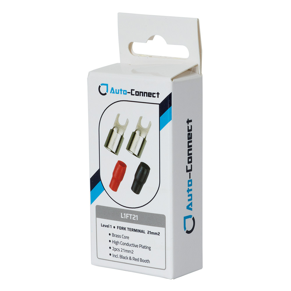 Auto-Connect punainen ja musta haarukkaliitin, 21 mm²