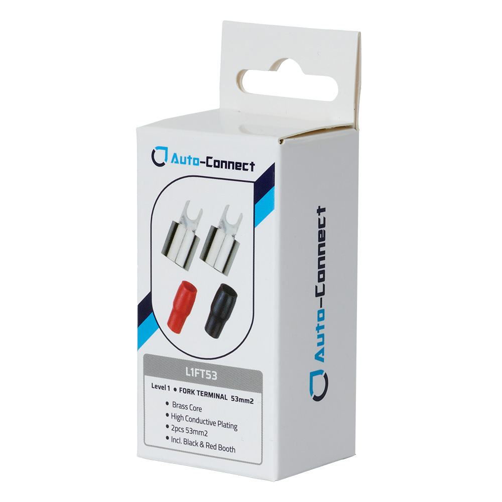 Auto-Connect punainen ja musta haarukkaliitin, 53 mm²