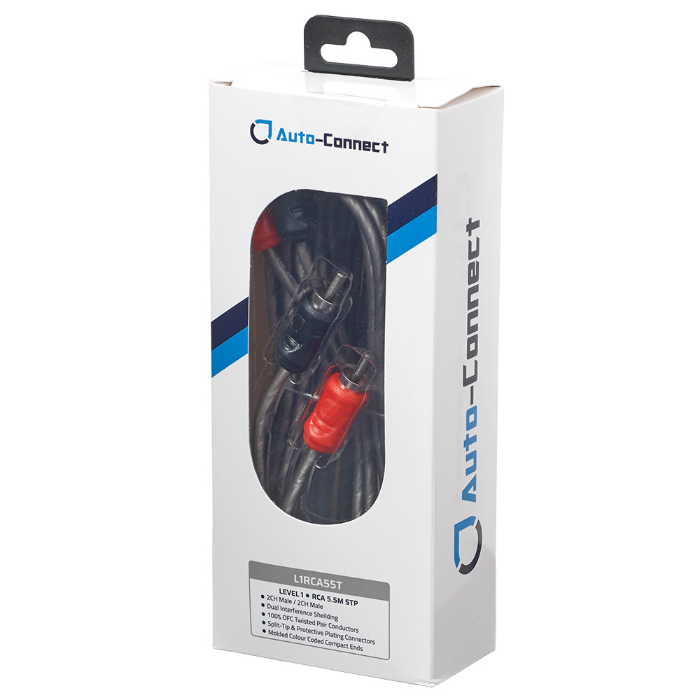 Auto-Connect kierretty matalatason kaapeli 5.5 metriä, Level 1