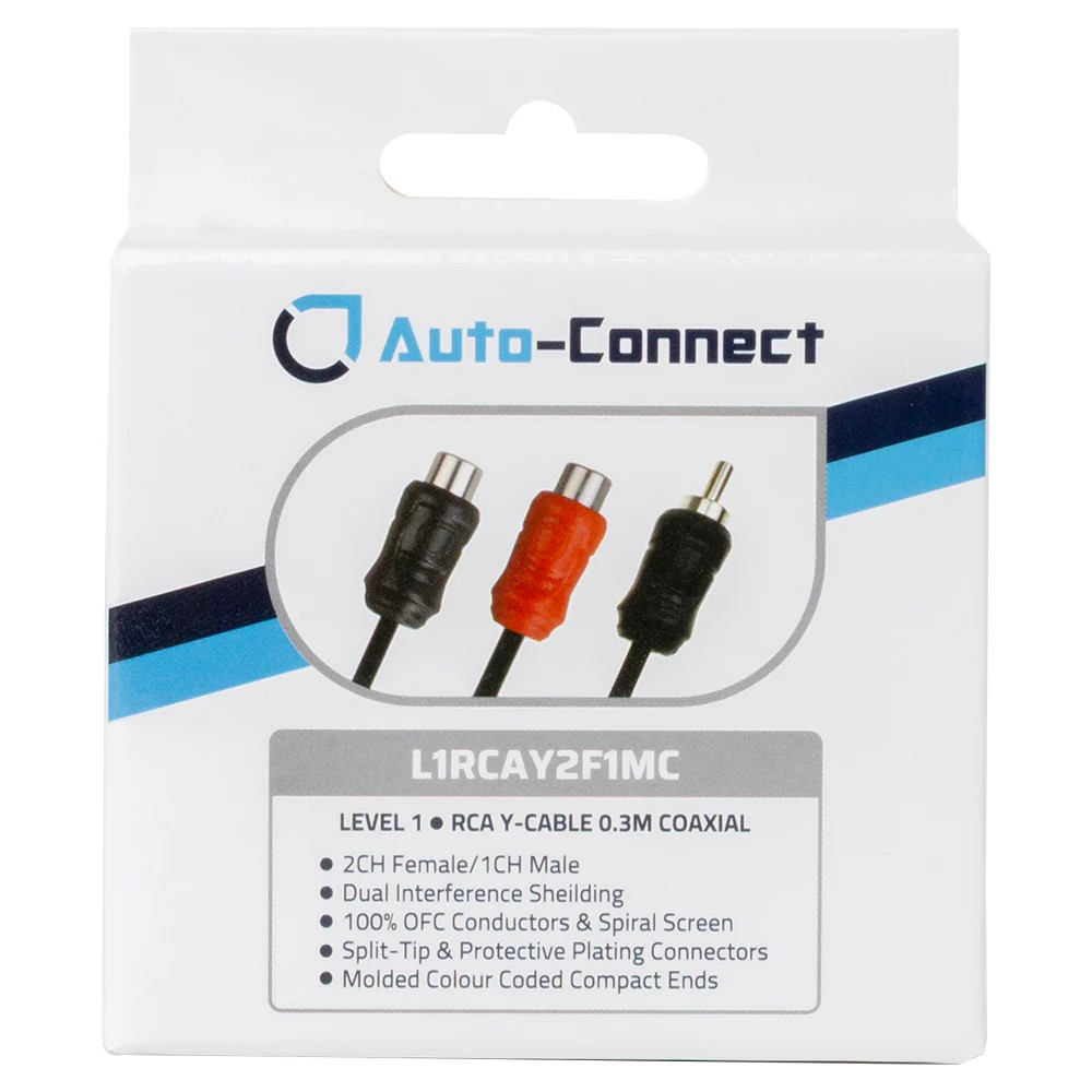 Auto-Connect koaksiaalinen Y-jakaja matala taso 2 naaras-1 uros, Taso 1