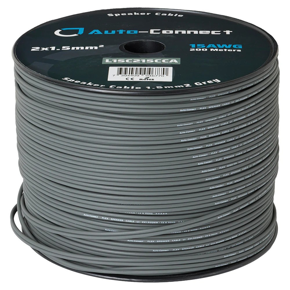Auto-Connect CCA-kaiutinkaapeli 2x1,5 mm², juoksumetri