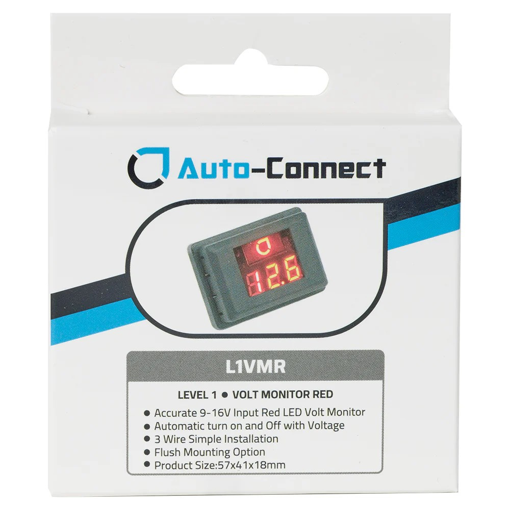 Auto-Connect punainen volttimittari