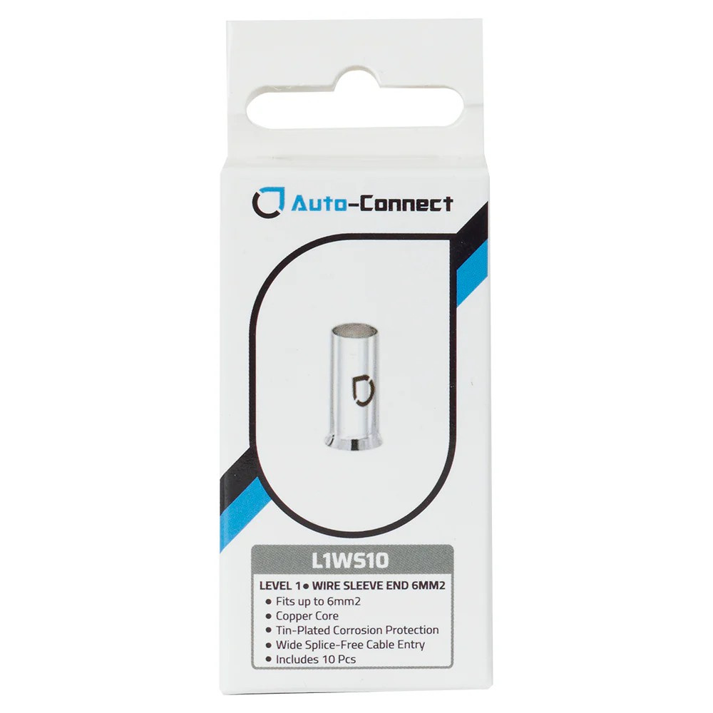 Auto-Connect L1WS10 10-pack kaapelihylsyjä, 6mm²-kaapeli