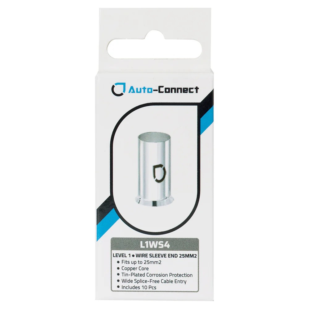 Auto-Connect L1WS4 10-pack kaapelihylsyjä, 25mm²-kaapeli
