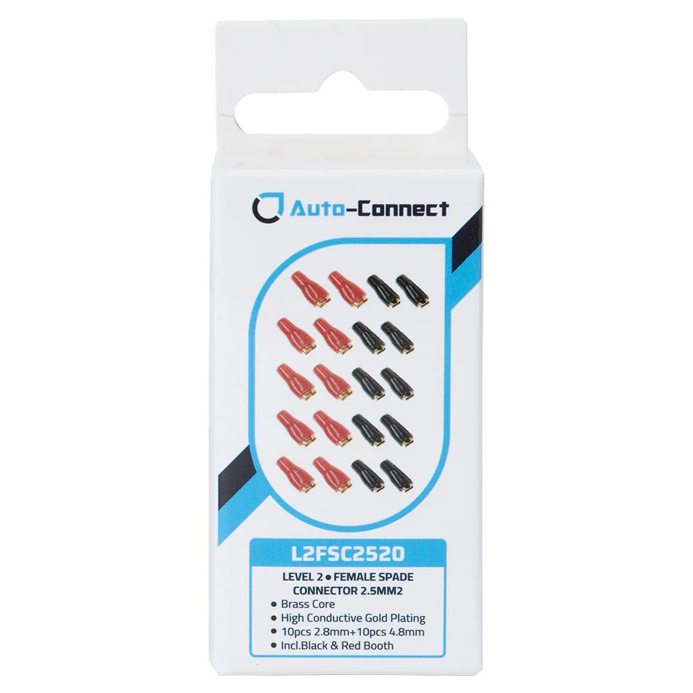 Auto-Connect Litteät liitinhylsyt 2,5 mm², 20 kpl
