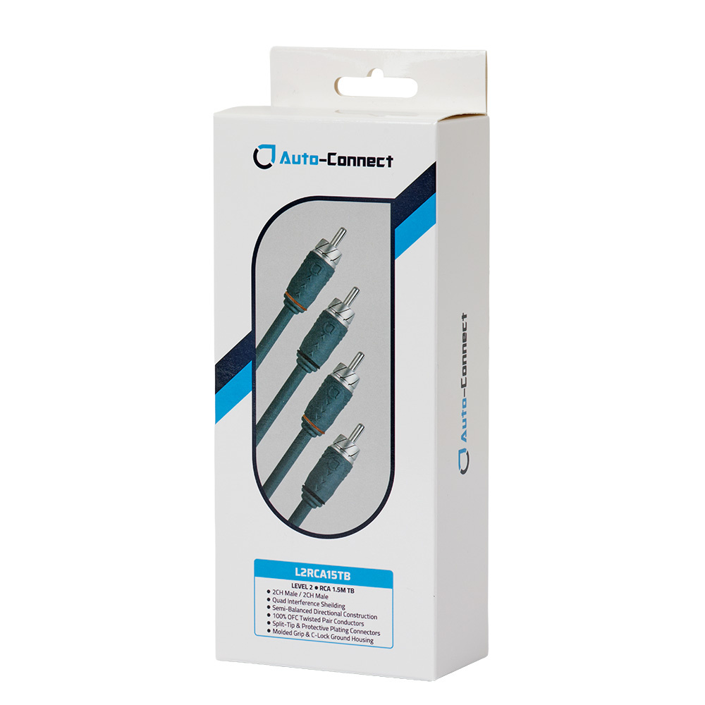 Auto-Connect kierretty matalatason kaapeli 1.5 metriä, Level 2
