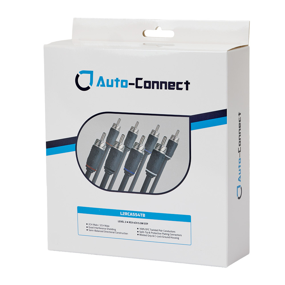 Auto-Connect kierretty 4-kanavainen matalatason kaapeli 5.5 metriä, Level 2
