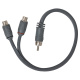 Auto-Connect kierretty Y-haaroitin matalatasosignaalille, 1 uros – 2 naaras, 0.3 metriä, Level 2 Auto-Connect kierretty Y-haaroitin matalatasosignaalille, 1 uros – 2 naaras, 0.3 metriä, Level 2