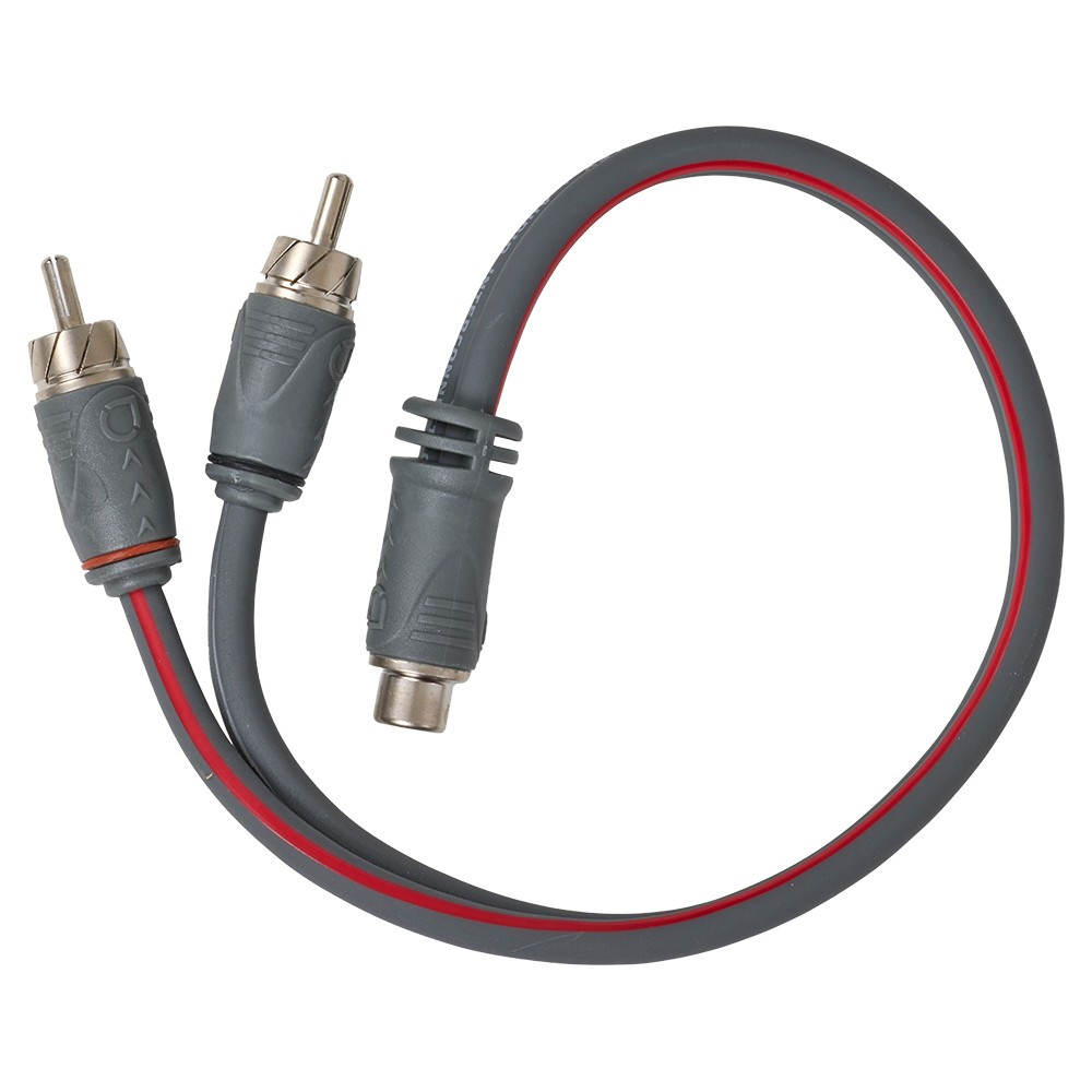 Auto-Connect kierretty Y-haaroitin matalatasosignaalille, 1 naarasliitin – 2 urosliitintä, 0.3 meter, Level 2