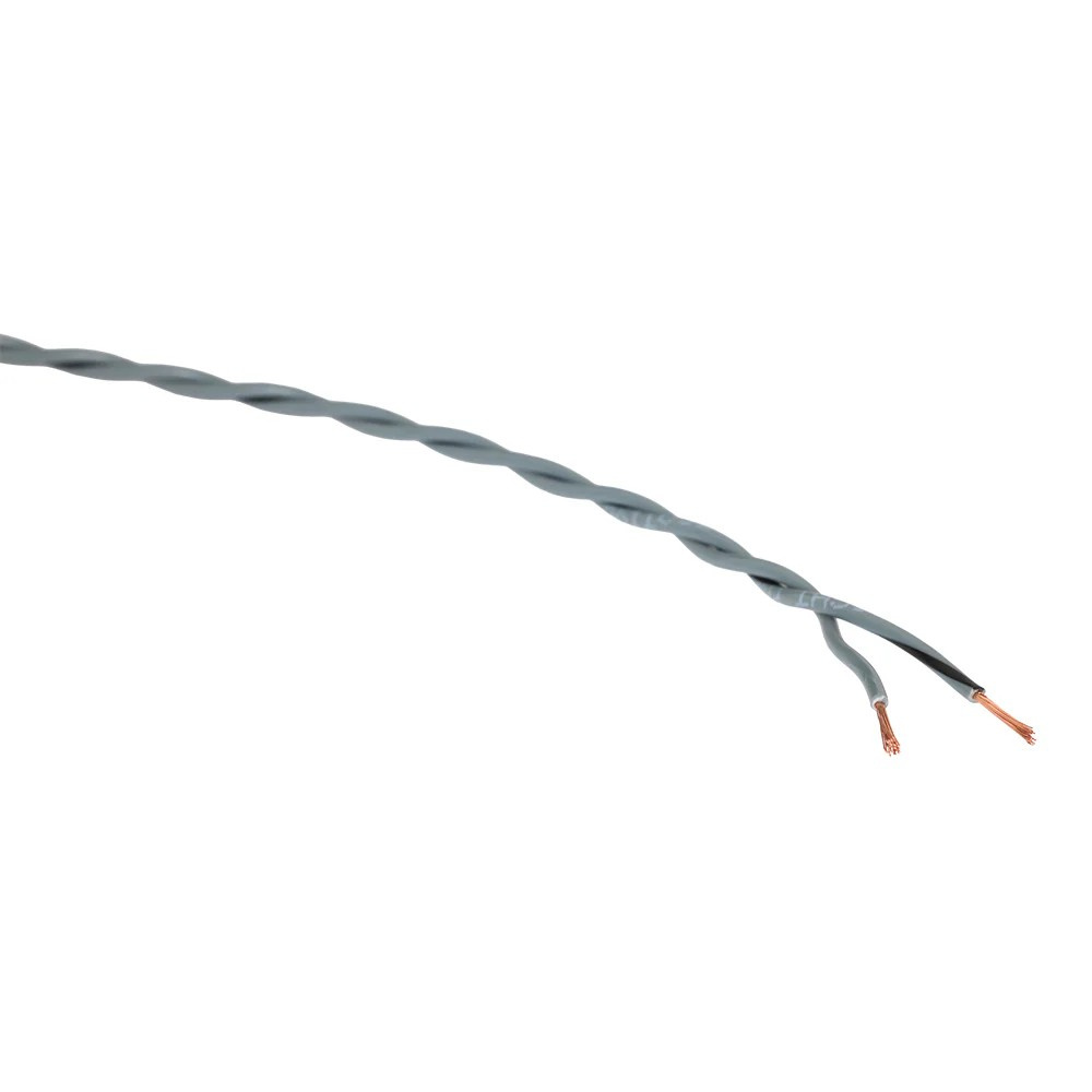 Auto-Connect kierretty OFC-kaiutinkaapeli 2x0.5 mm², harmaa, juoksumetri