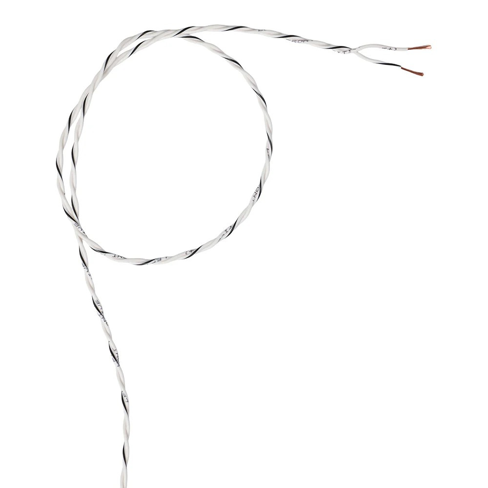 Auto-Connect kierretty OFC-kaiutinkaapeli 2x0.5 mm², valkoinen, juoksumetri