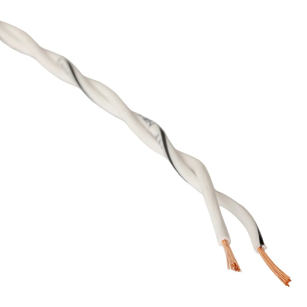 Auto-Connect kierretty kaiutinkaapeli 2x0.8mm² valkoinen, hinta per metri