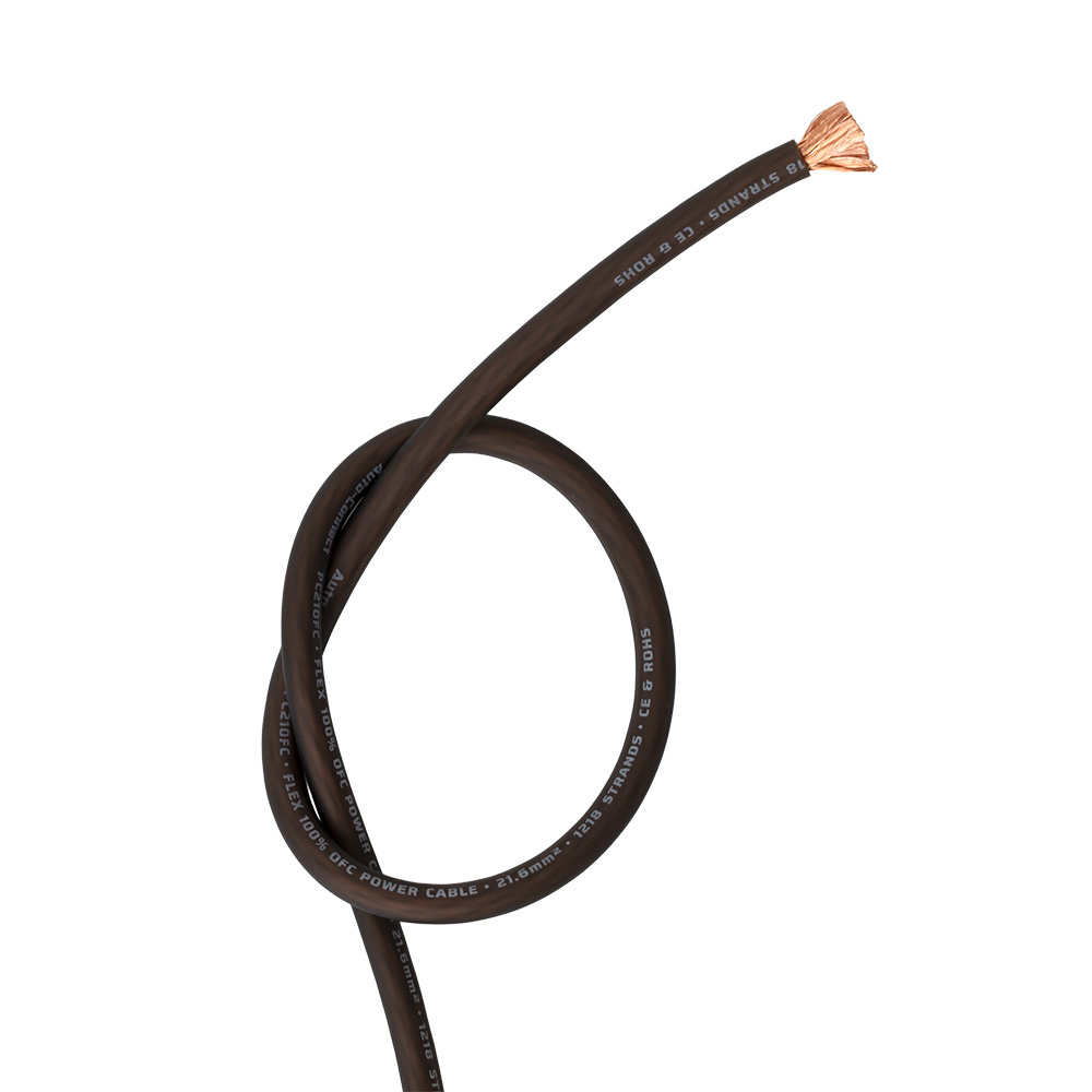 Auto-Connect musta virtakaapeli OFC 21.6mm², metritavara