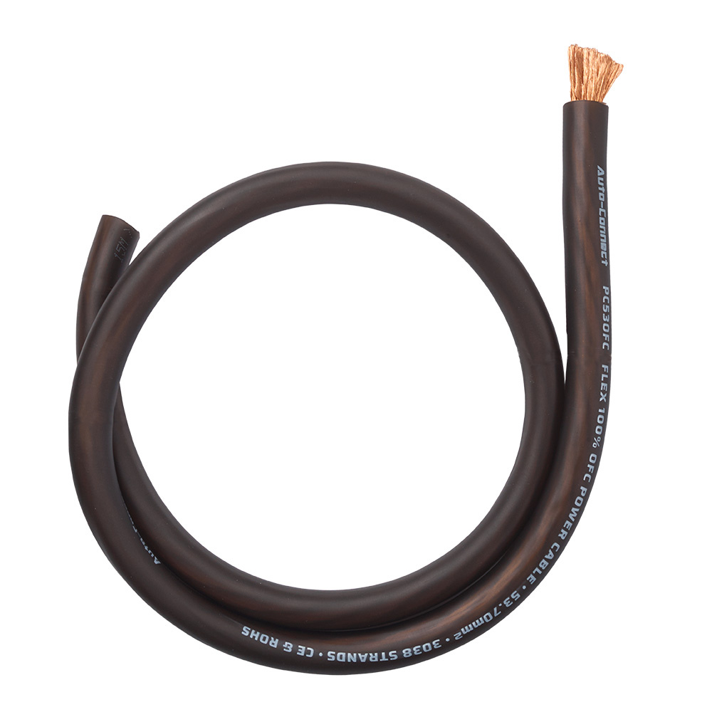 Auto-Connect musta virtakaapeli OFC 53.7mm², metritavara