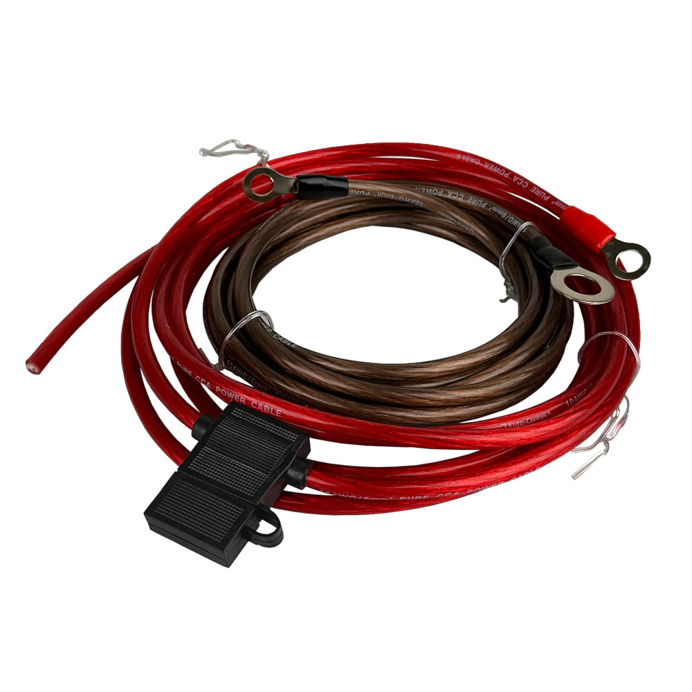 Auto-Connect 6mm² virtakaapelikitti, 2.5m+2.5m