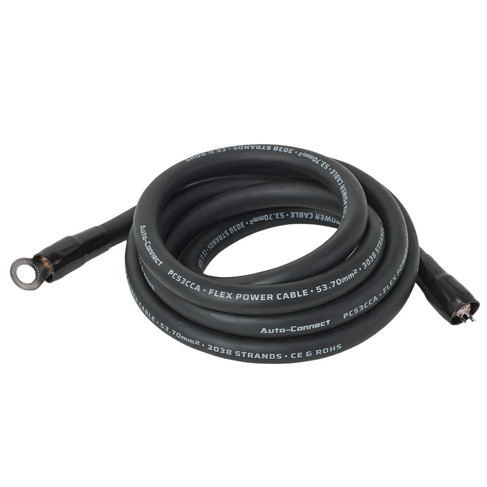 Auto-Connect 2.5 metrin virtajohto CCA 53.7mm², musta