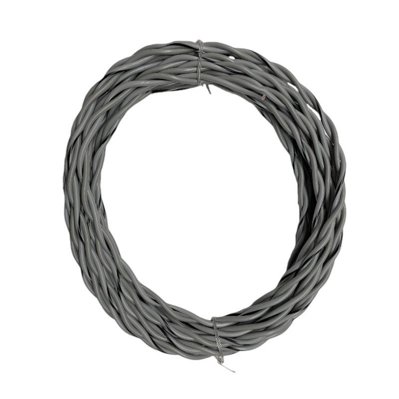 Auto-Connect kierretty kaiutinkaapeli 2x1.0mm² harmaa, myyntimetrin mukaan