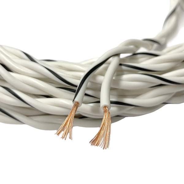 Auto-Connect kierretty kaiutinkaapeli 2x1.0mm² valkoinen, myyntimetri