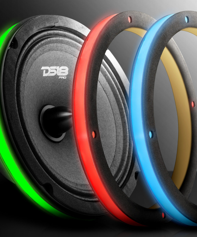 DS18 LRING8, 8 tuuman RGB LED-renkaat kaiuttimille/bassolle