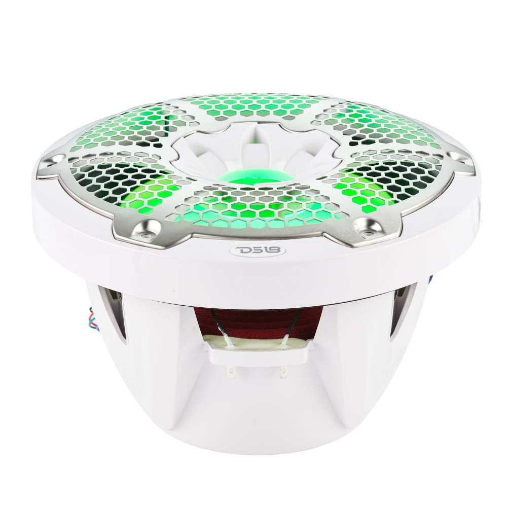 DS18 NXL-10SUB/WH, valkoinen 10 tuuman meribasso LED-valolla, pari