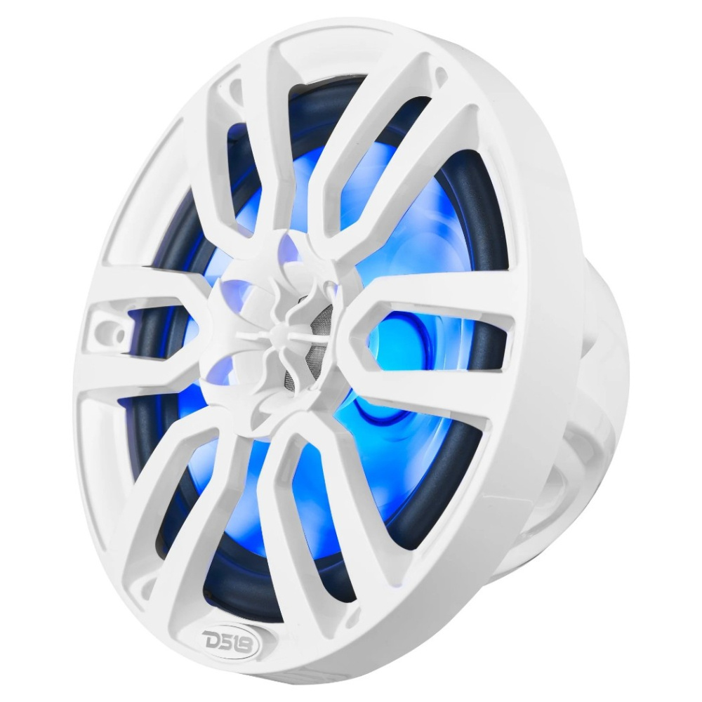 DS18 NXL-8, valkoiset 8 tuuman merikaiuttimet LEDillä, pari